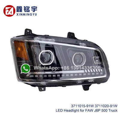 FAW J6P 500 LED Truck Headlights High Beam Dual Lens Replacement 3711015-91W 3711020-91W